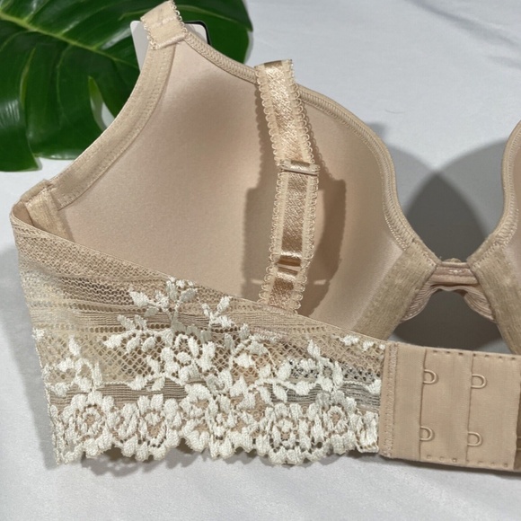 NWT Wacoal [ 34D US ] Embrace Lace Push-Up Bra in Natural‎ Nude - Picture 6 of 11